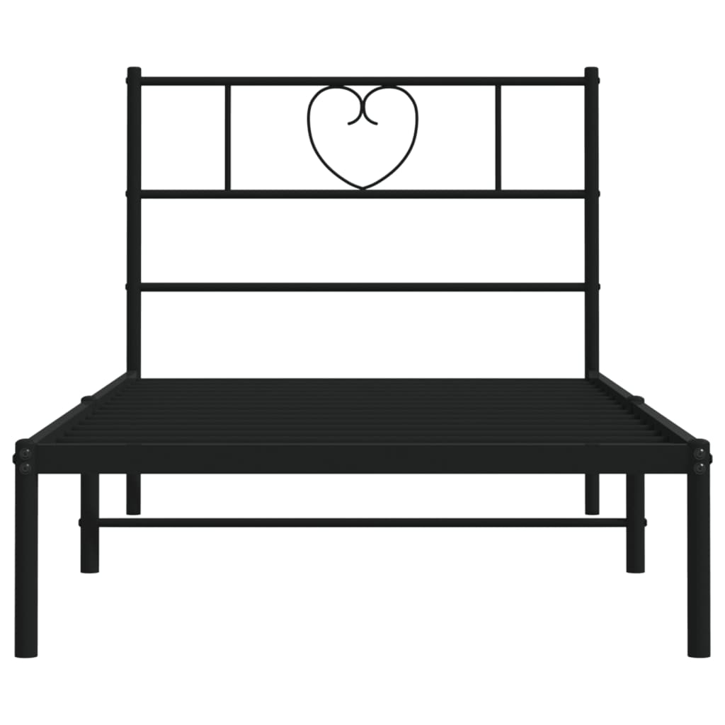 8721012048188_g_en_hd_3 vidaXL Metal Bed Frame without Mattress with Headboard Black 107x203 cm King Single - Image 5