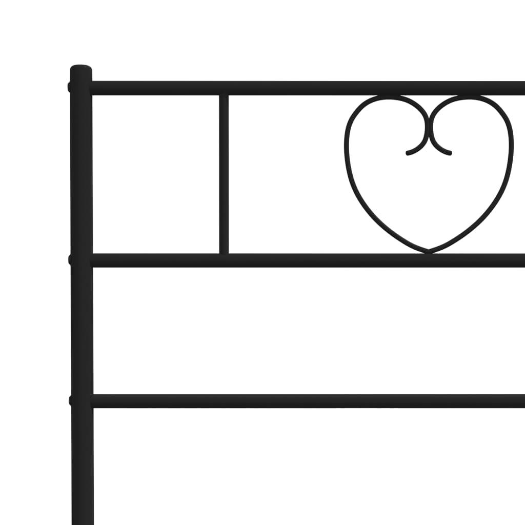 8721012048362_g_en_hd_6 vidaXL Metal Bed Frame without Mattress with Footboard Black 107x203 cm King Single - Image 8