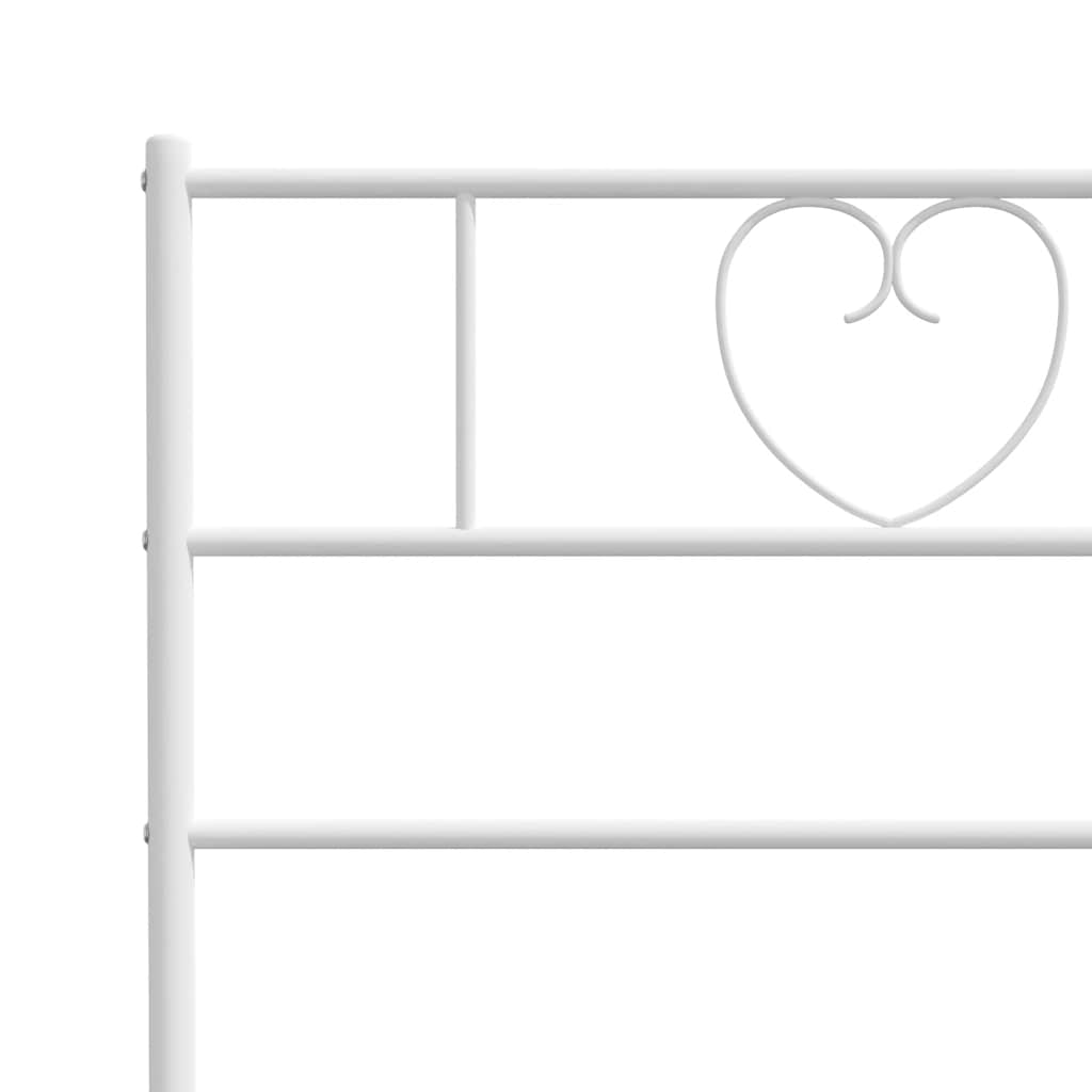 8721012048706_g_en_hd_7 vidaXL Metal Bed Frame without Mattress with Headboard White 135x190 cm - Image 9