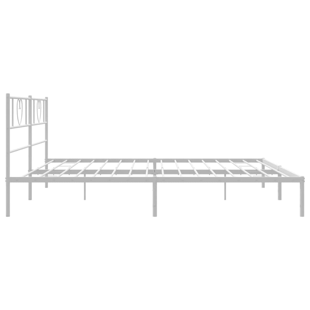 8721012048751_g_en_hd_4 vidaXL Metal Bed Frame without Mattress with Headboard White 183x203 cm King - Image 6