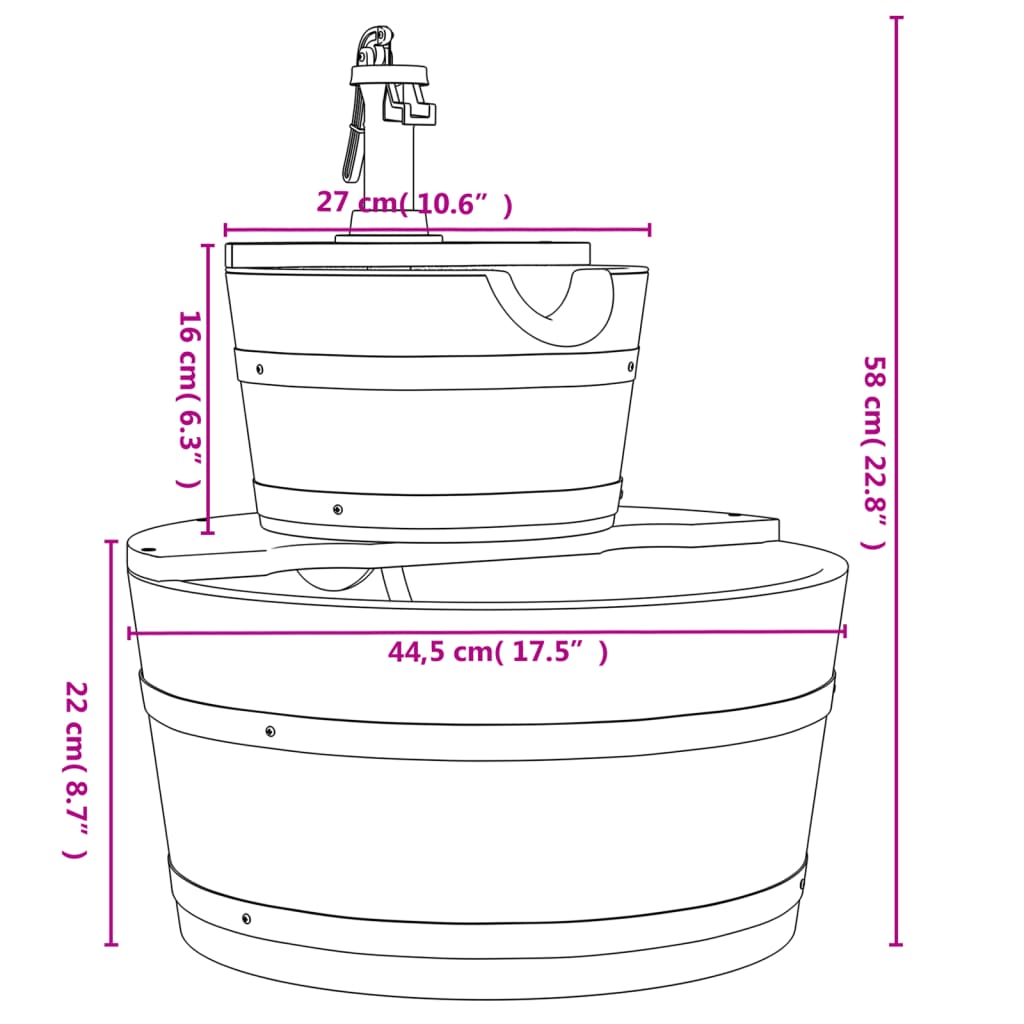 8721012049338_g_en_hd_7 vidaXL Water Fountain with Pump 44.5x44.5x58 cm Solid Wood Fir - Image 9