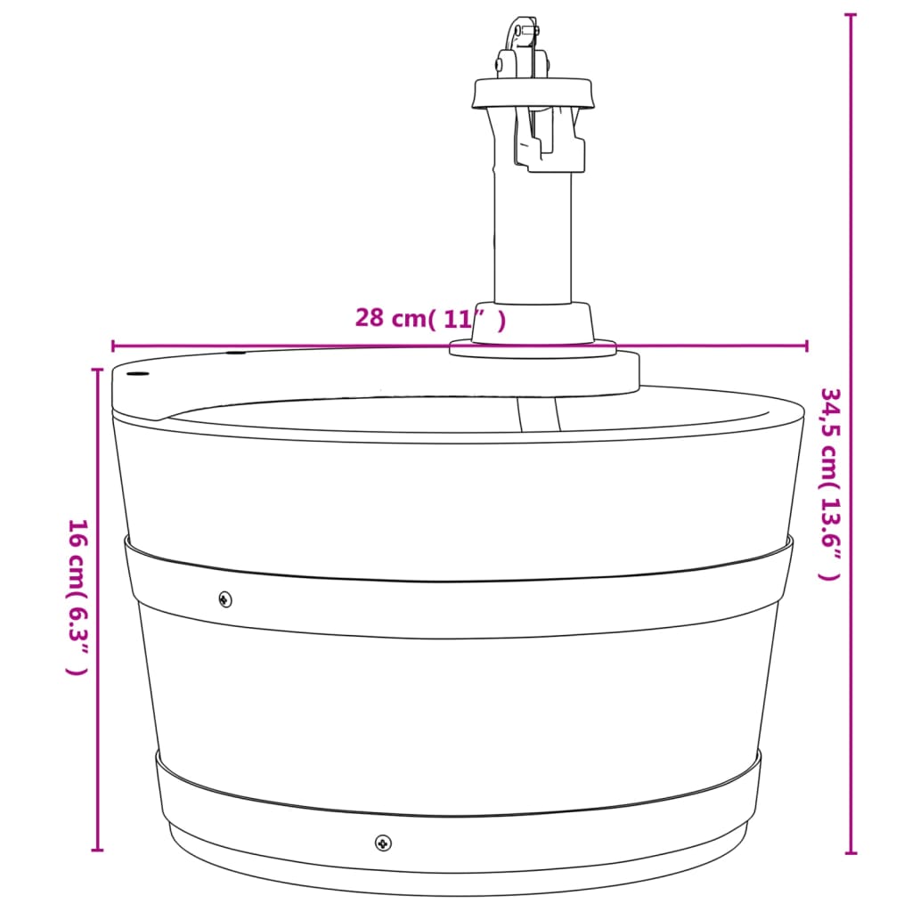 8721012049345_g_en_hd_7 vidaXL Water Fountain with Pump 28x28x34.5 cm Solid Wood Fir - Image 9