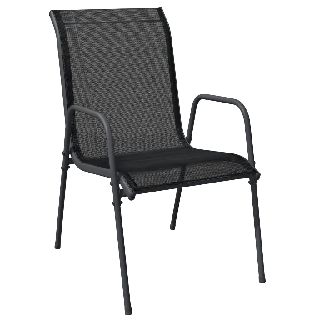 8721012049383_g_en_hd_1 vidaXL 5 Piece Garden Dining Set Black Steel and Textilene - Image 3