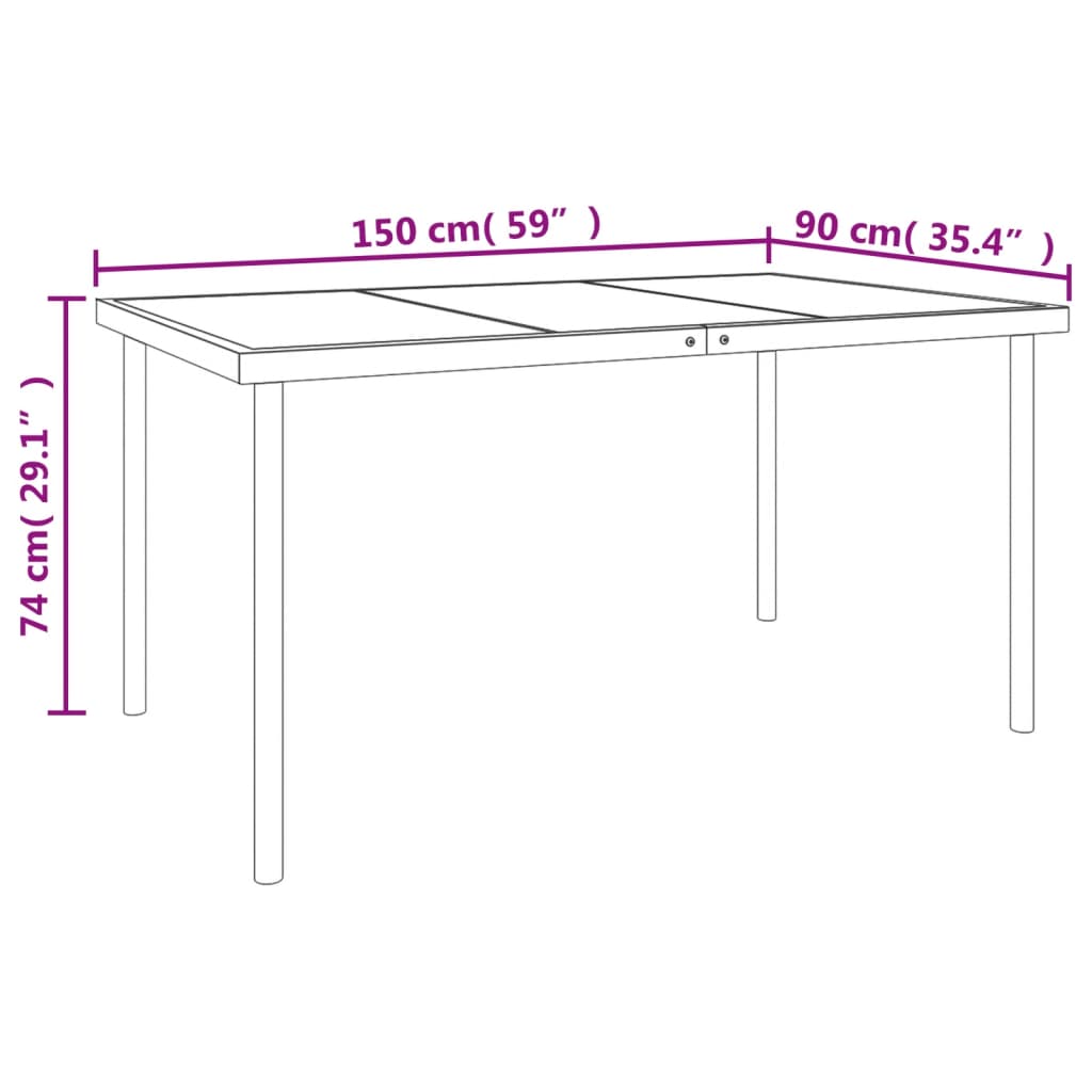 8721012049383_g_en_hd_5 vidaXL 5 Piece Garden Dining Set Black Steel and Textilene - Image 7