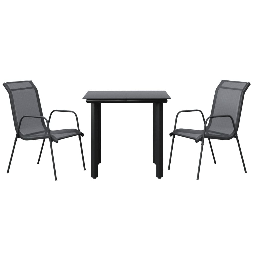 8721012049505_a_en_hd_1 vidaXL 3 Piece Garden Dining Set Black Steel and Textilene - Image 2