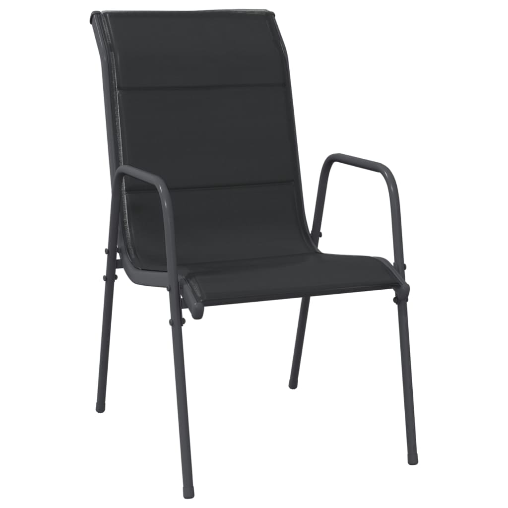 8721012049666_g_en_hd_1 vidaXL 5 Piece Garden Dining Set Black Steel and Textilene - Image 3