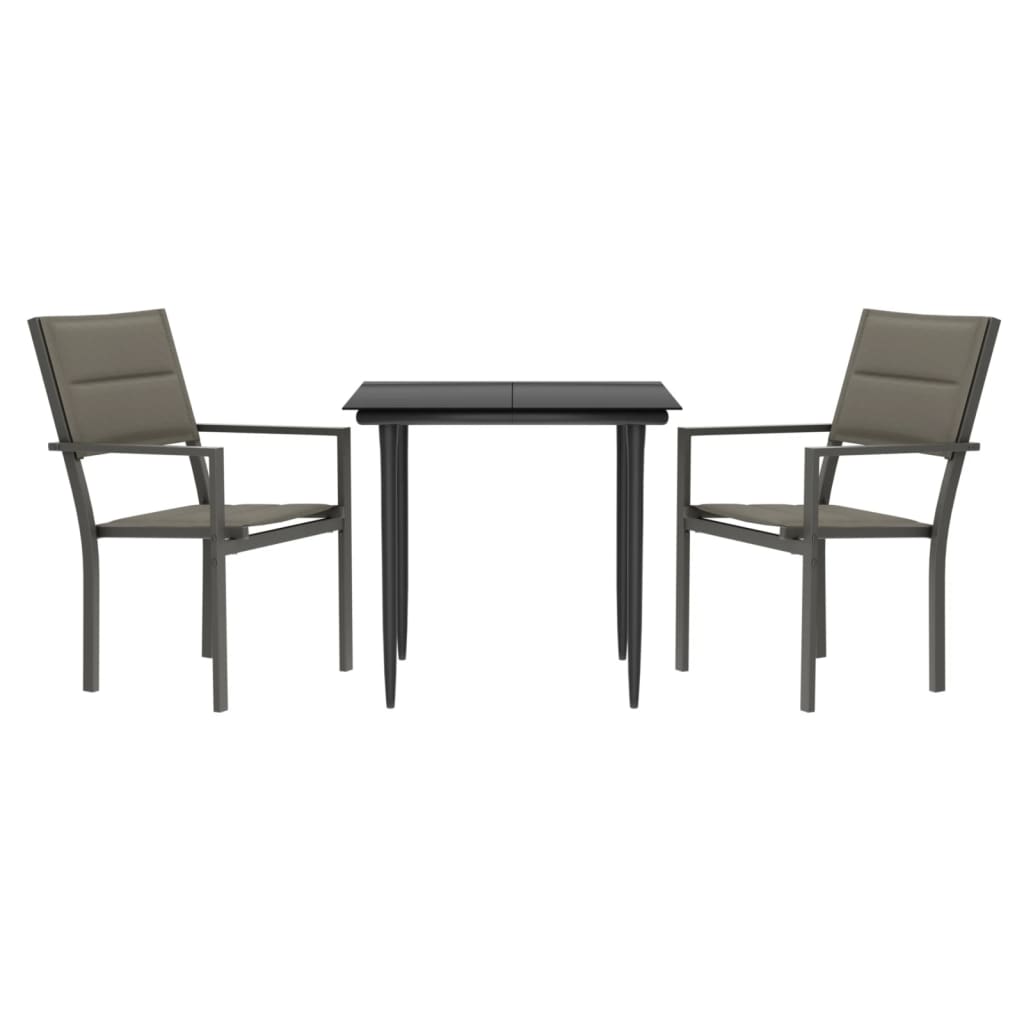 8721012049949_a_en_hd_1 vidaXL 3 Piece Garden Dining Set Black Steel and Textilene - Image 2