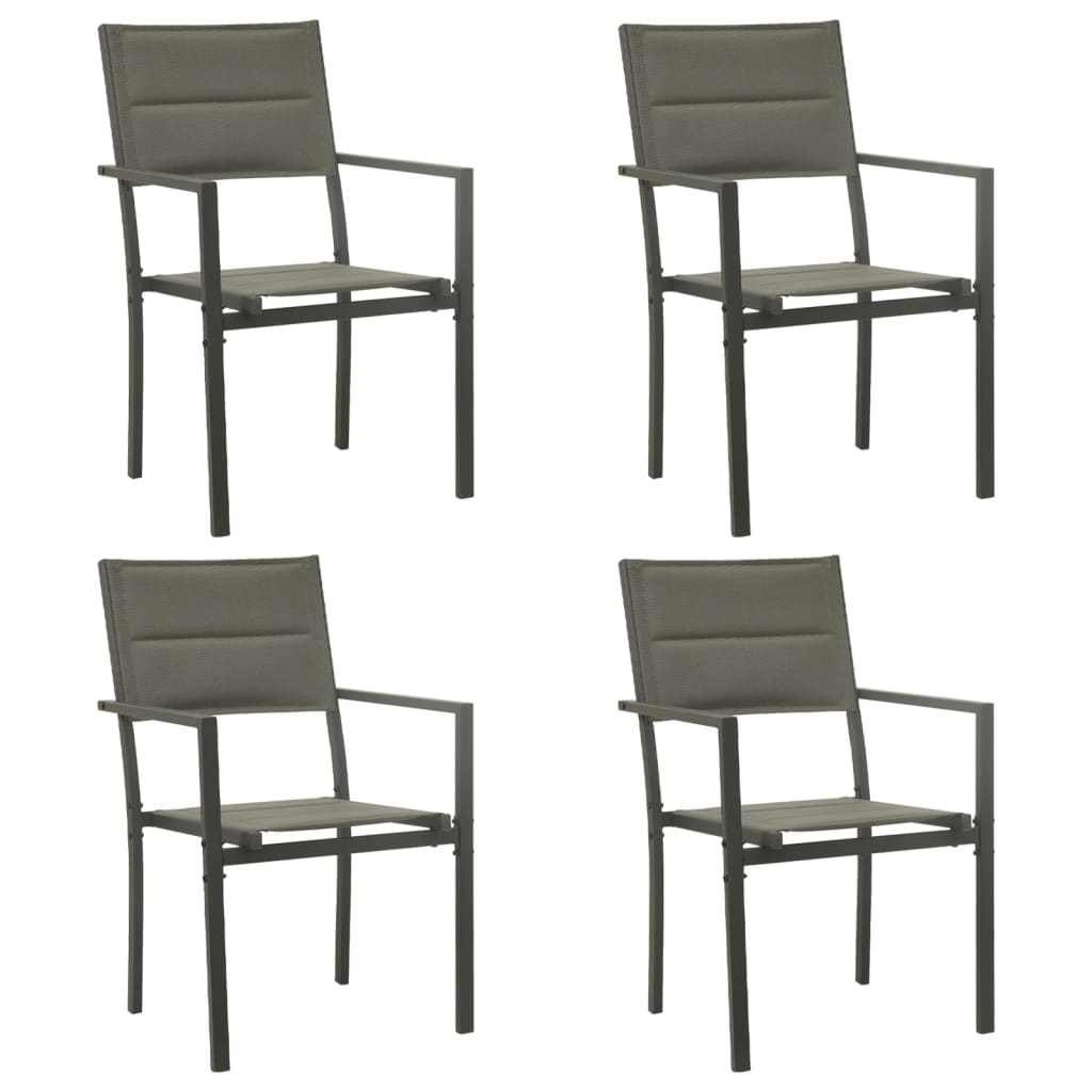 8721012049987_g_en_hd_1 vidaXL 5 Piece Garden Dining Set Black Steel and Textilene - Image 3