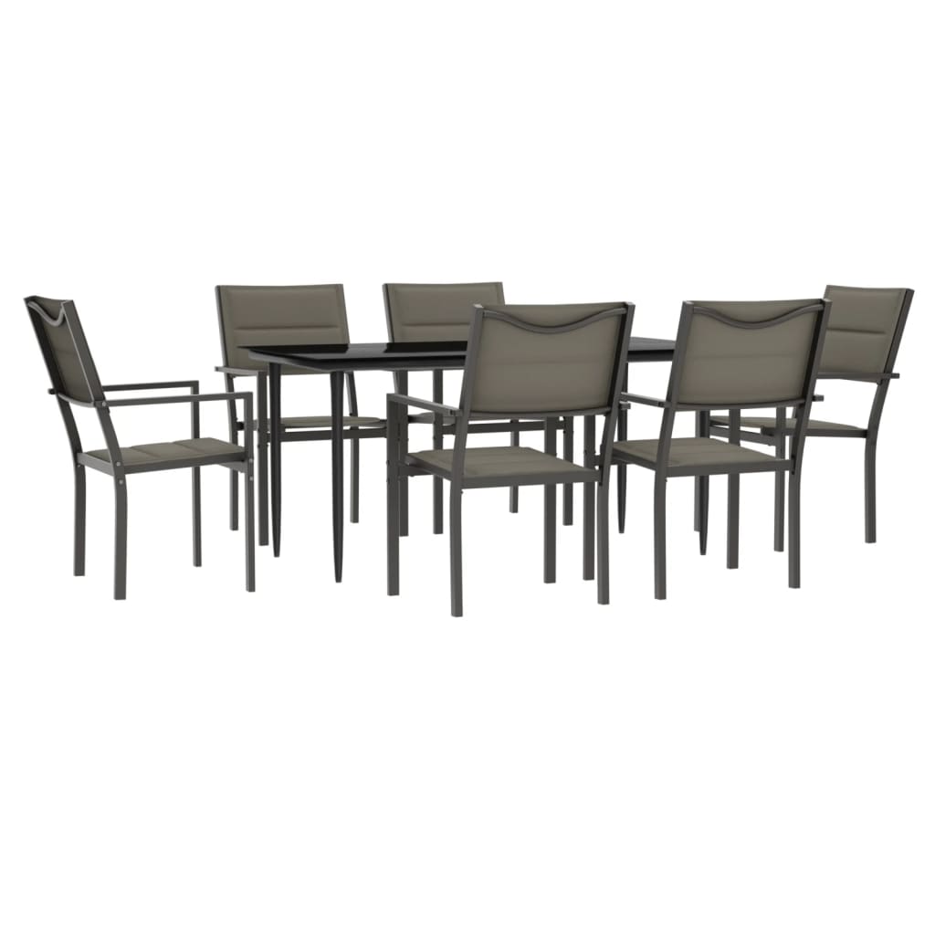 8721012049994_a_en_hd_1 vidaXL 7 Piece Garden Dining Set Black Steel and Textilene - Image 2