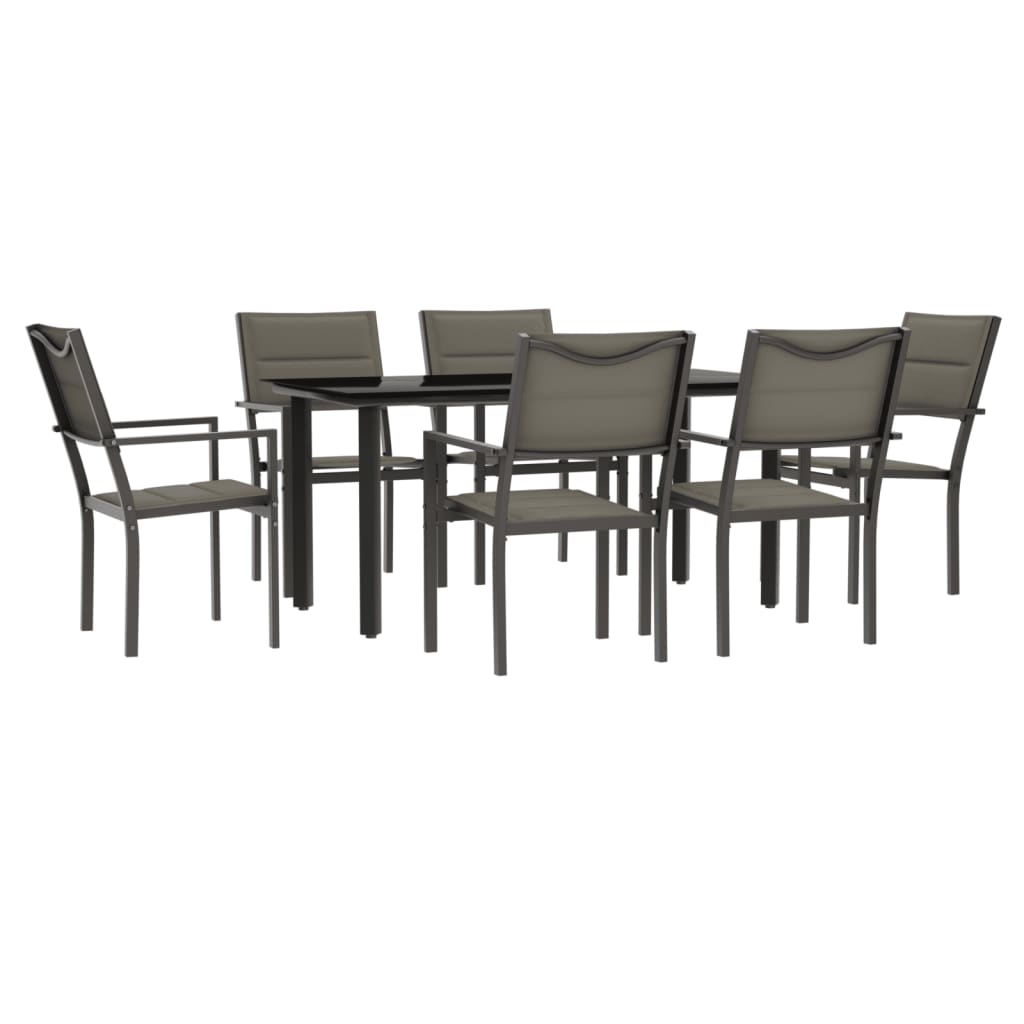 8721012050075_a_en_hd_1 vidaXL 7 Piece Garden Dining Set Black Steel and Textilene - Image 2