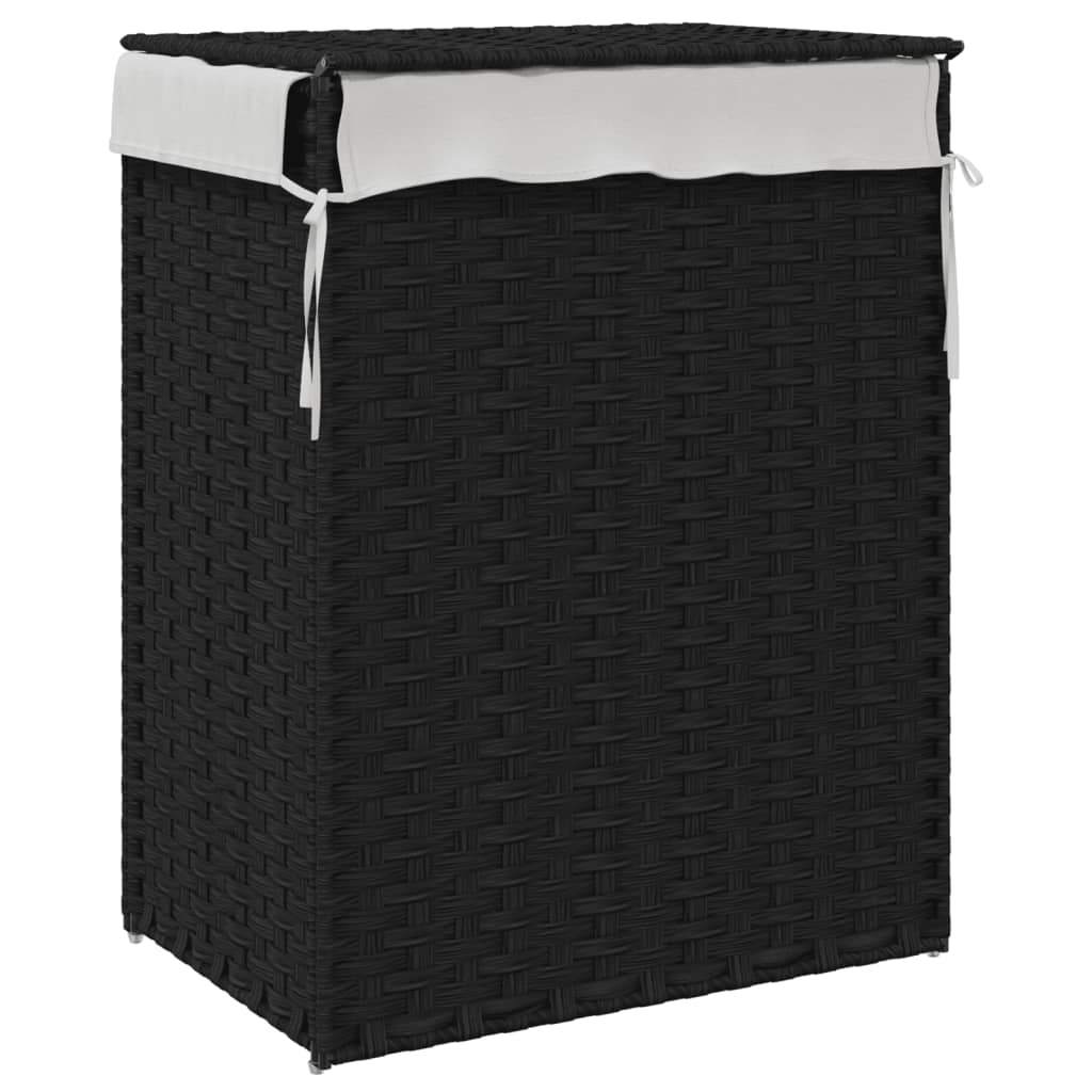 8721012050426_g_en_hd_4 vidaXL Laundry Basket with Lid Black 46x33x60 cm Poly Rattan - Image 6