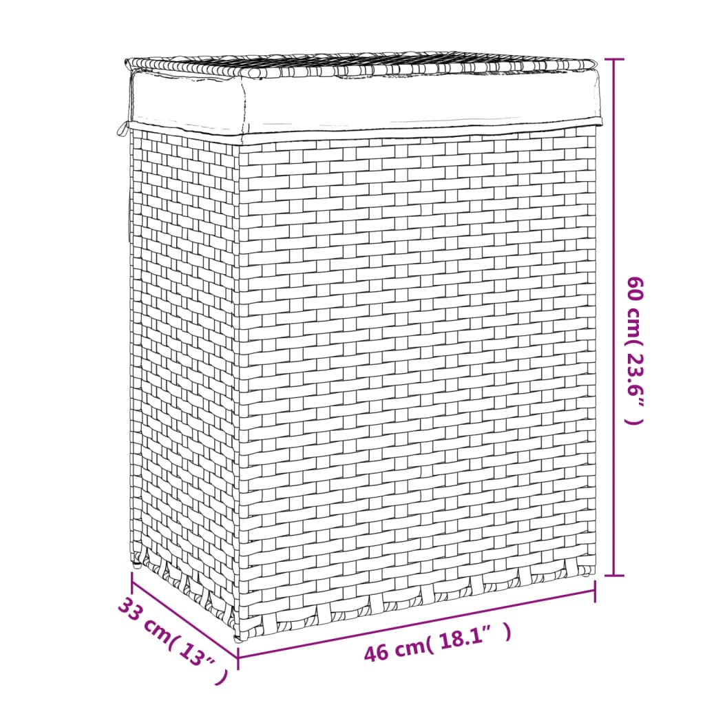 8721012050426_g_en_hd_7 vidaXL Laundry Basket with Lid Black 46x33x60 cm Poly Rattan - Image 9