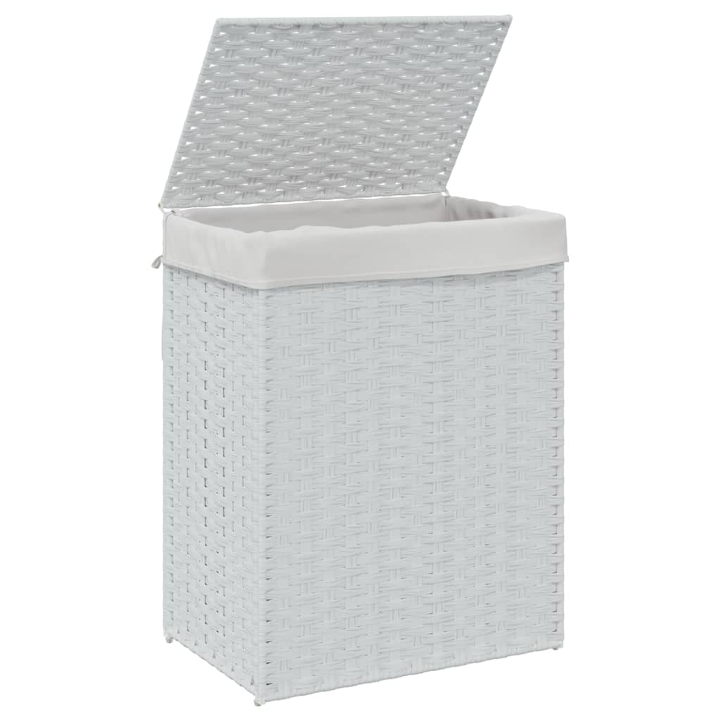 8721012050433_g_en_hd_2 vidaXL Laundry Basket with Lid White 46x33x60 cm Poly Rattan - Image 4