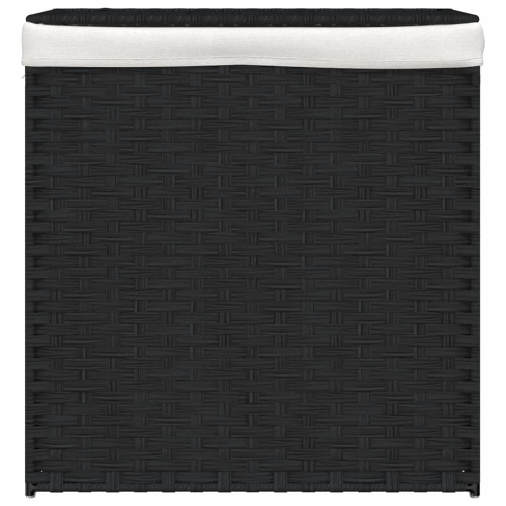 8721012050471_g_en_hd_1 vidaXL Laundry Basket with 2 Sections Black 53x35x57 cm Poly Rattan - Image 3