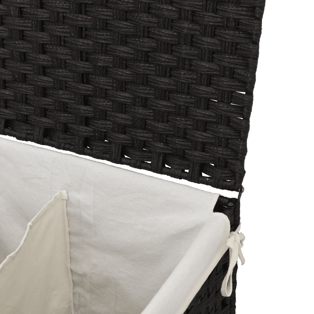 8721012050471_g_en_hd_6 vidaXL Laundry Basket with 2 Sections Black 53x35x57 cm Poly Rattan - Image 8