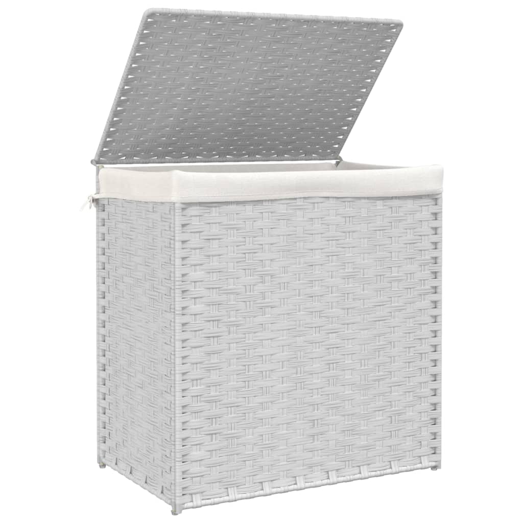 8721012050488_g_en_hd_2 vidaXL Laundry Basket with 2 Sections White 53x35x57 cm Poly Rattan - Image 4