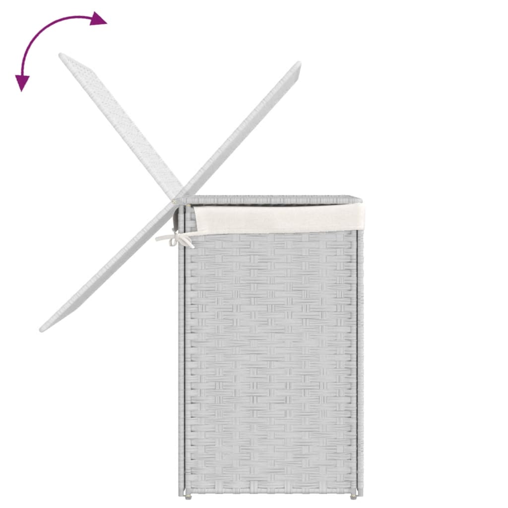 8721012050488_g_en_hd_5 vidaXL Laundry Basket with 2 Sections White 53x35x57 cm Poly Rattan - Image 7