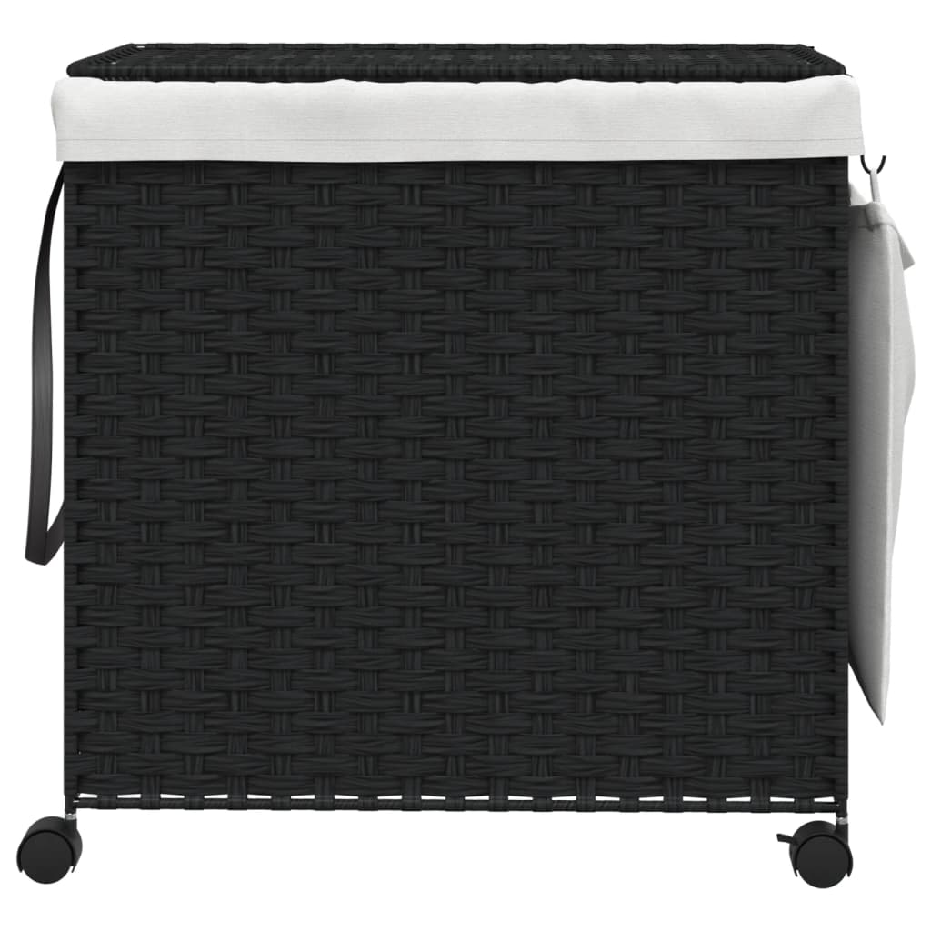 8721012050525_g_en_hd_1 vidaXL Laundry Basket with Wheels Black 60x35x60.5 cm Rattan - Image 3