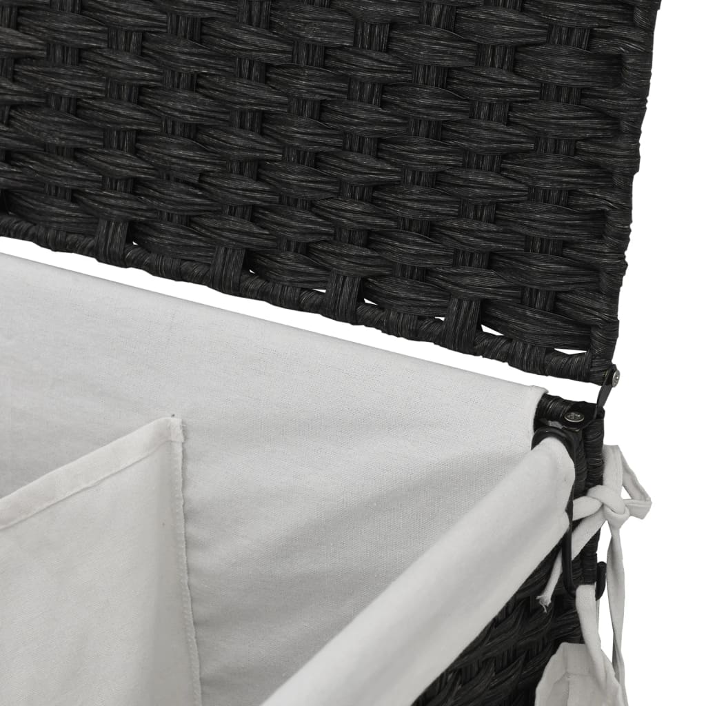 8721012050525_g_en_hd_6 vidaXL Laundry Basket with Wheels Black 60x35x60.5 cm Rattan - Image 8