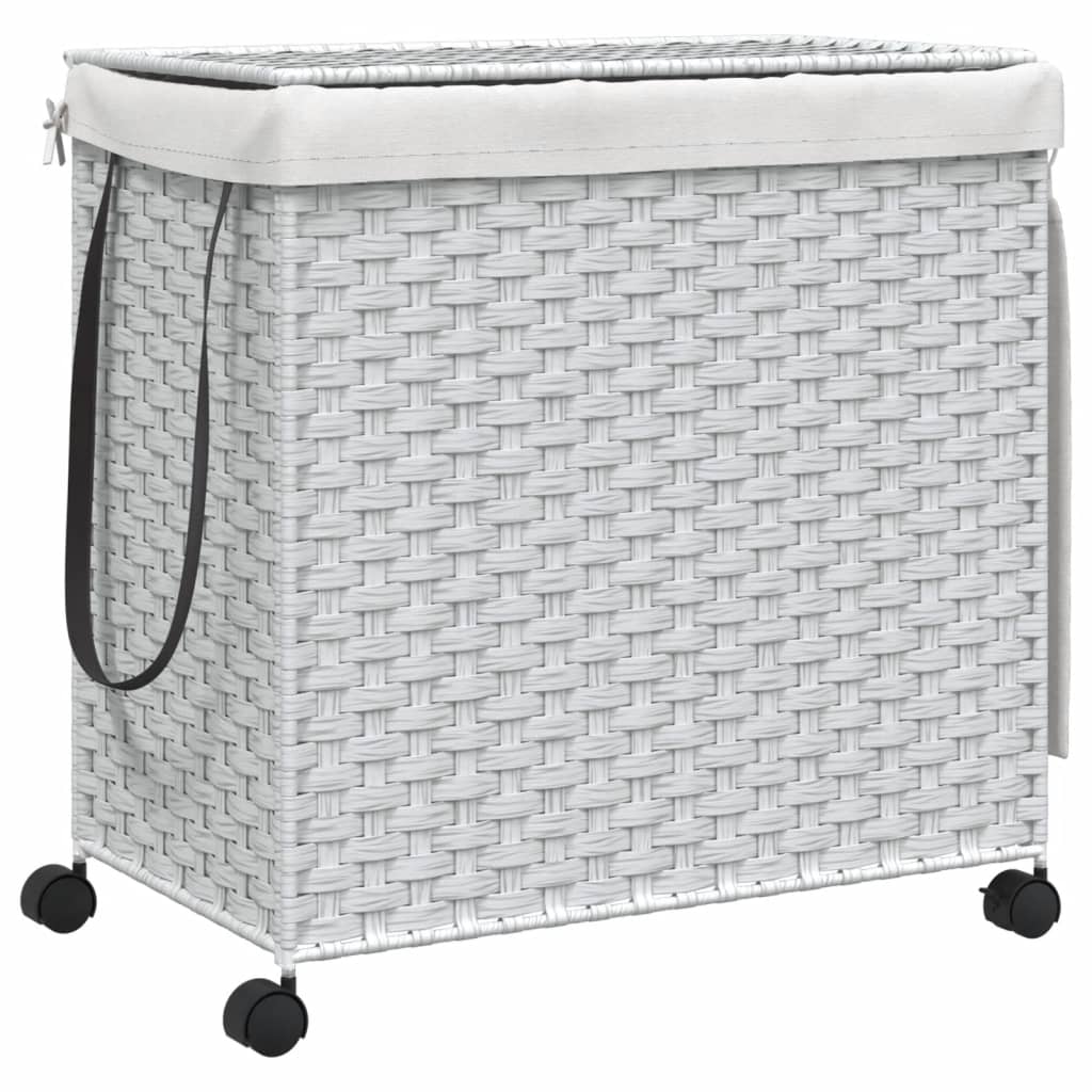 8721012050532_a_en_hd_1 vidaXL Laundry Basket with Wheels White 60x35x60.5 cm Rattan - Image 2