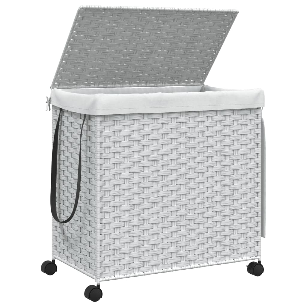 8721012050532_g_en_hd_2 vidaXL Laundry Basket with Wheels White 60x35x60.5 cm Rattan - Image 4