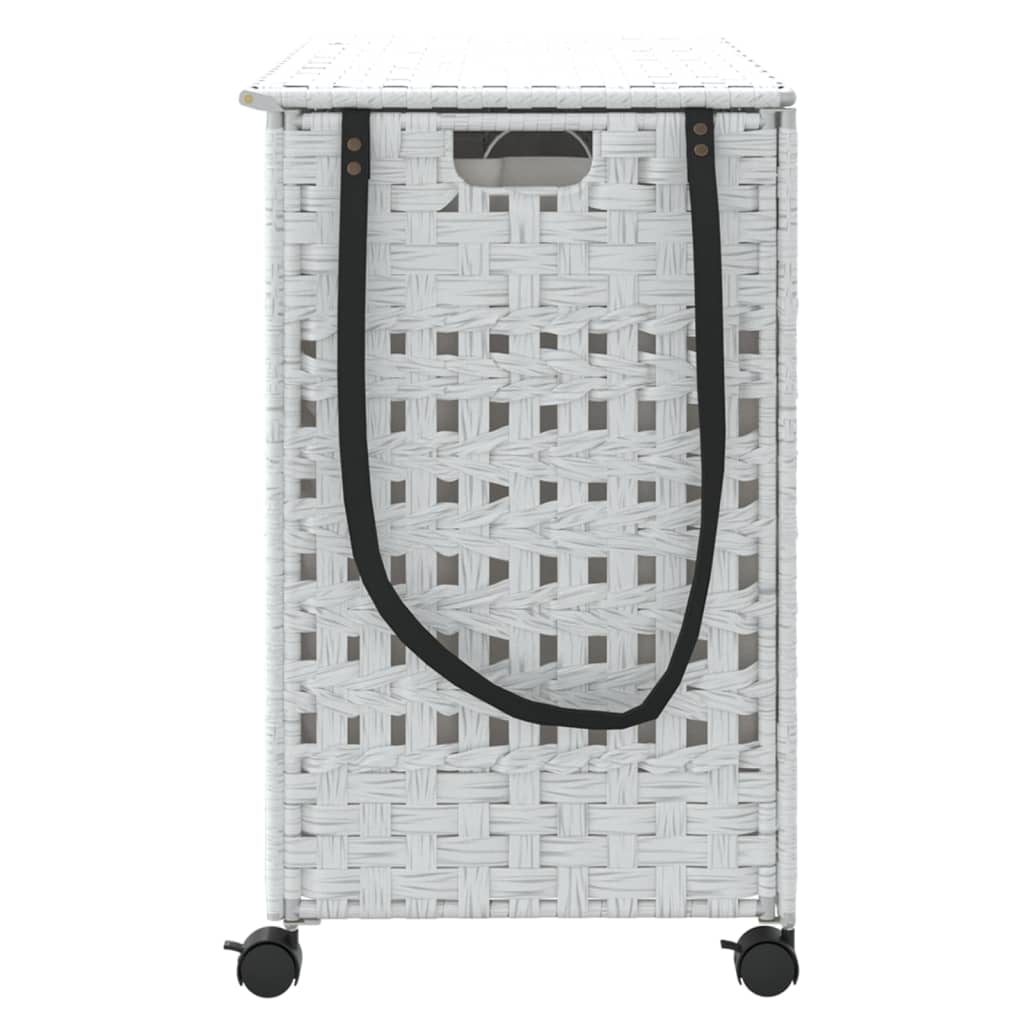 8721012050587_g_en_hd_3 vidaXL Laundry Basket with Wheels White 66x35x60 cm Rattan - Image 5