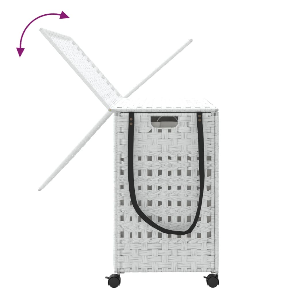 8721012050587_g_en_hd_5 vidaXL Laundry Basket with Wheels White 66x35x60 cm Rattan - Image 7
