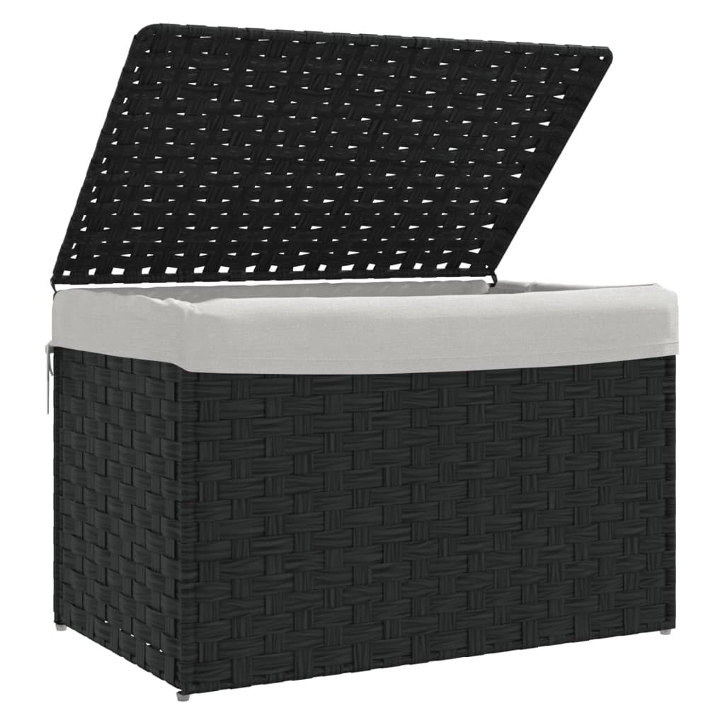8721012050624_g_en_hd_2 vidaXL Laundry Basket with Lid Black 55.5x35x34 cm Poly Rattan - Image 4