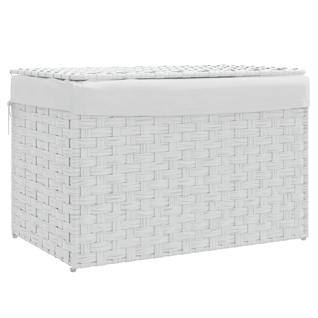 8721012050631_a_en_hd_1 vidaXL Laundry Basket with Lid White 55.5x35x34 cm Poly Rattan - Image 2