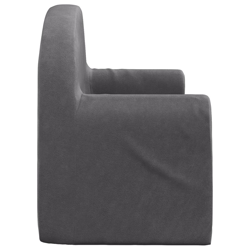 8721012057012_g_en_hd_3 vidaXL Kids' Sofa Bed 2-Seater Anthracite Soft Plush - Image 5