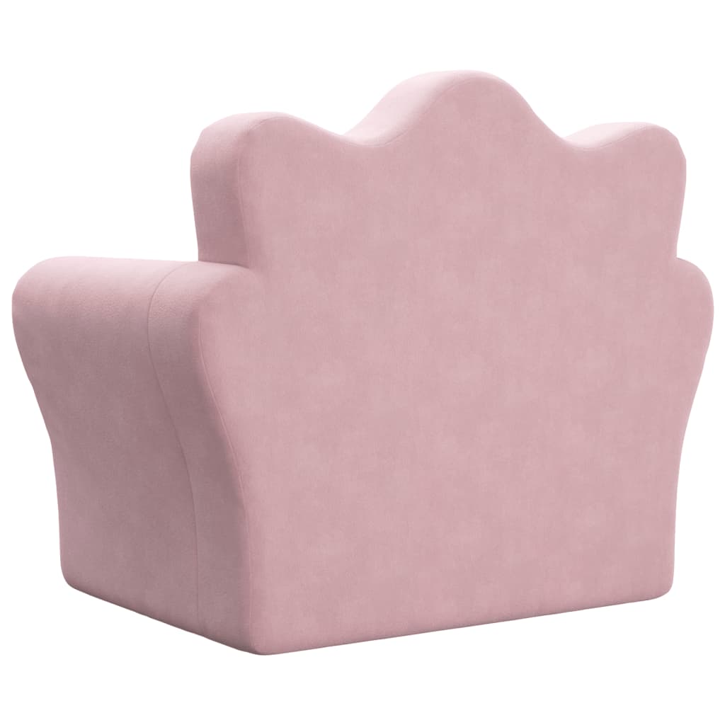 8721012057340_g_en_hd_4 vidaXL Kids' Sofa Bed Pink Soft Plush - Image 6