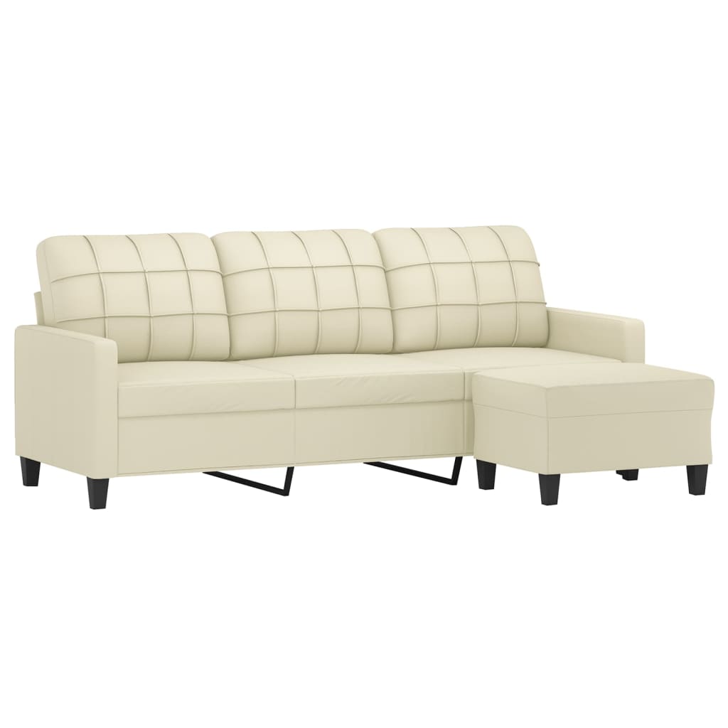 8721012059825_g_en_hd_1 vidaXL 3-Seater Sofa with Footstool Cream 180 cm Faux Leather - Image 3