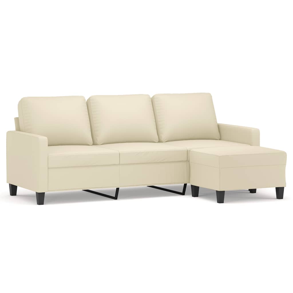 8721012059924_a_en_hd_1 vidaXL 3-Seater Sofa with Footstool Cream 180 cm Faux Leather - Image 2