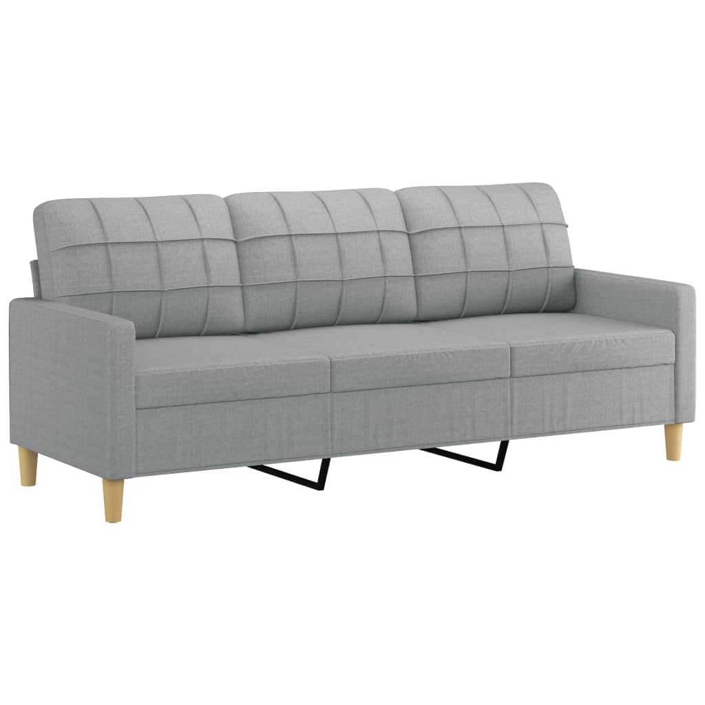 8721012062733_g_en_hd_2 vidaXL 2 Piece Sofa Set with Cushions Light Grey Fabric - Image 4