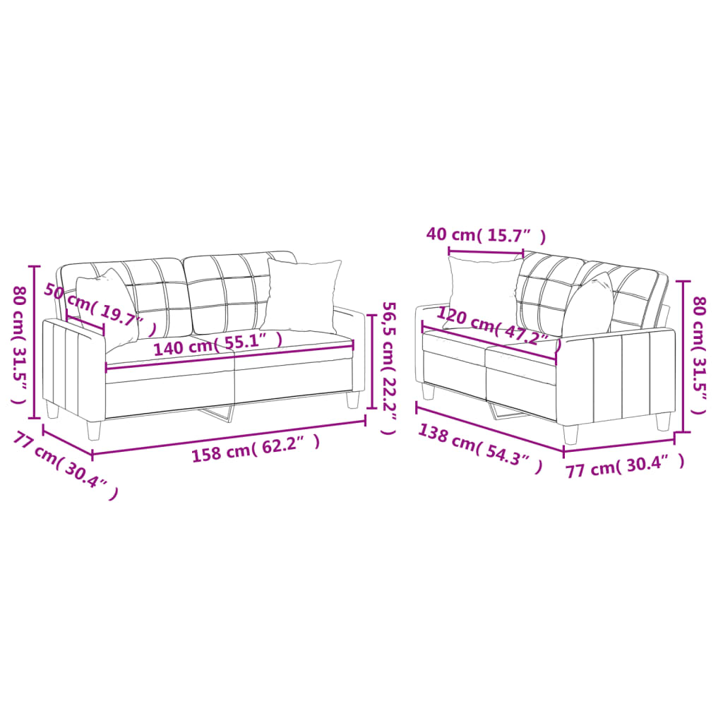 8721012063358_g_en_hd_7 vidaXL 2 Piece Sofa Set with Pillows Black Faux Leather - Image 9