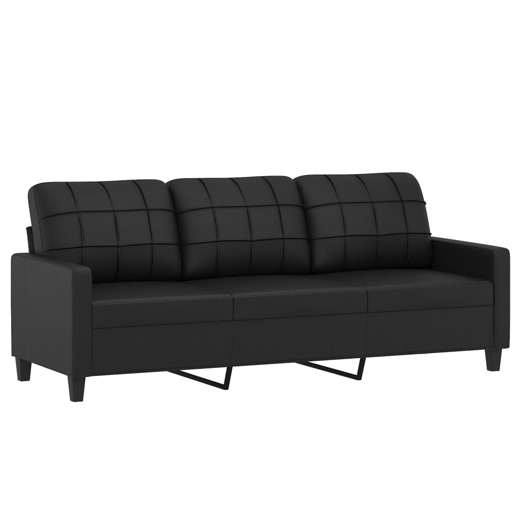 8721012063457_g_en_hd_2 vidaXL 2 Piece Sofa Set with Cushions Black Faux Leather - Image 4