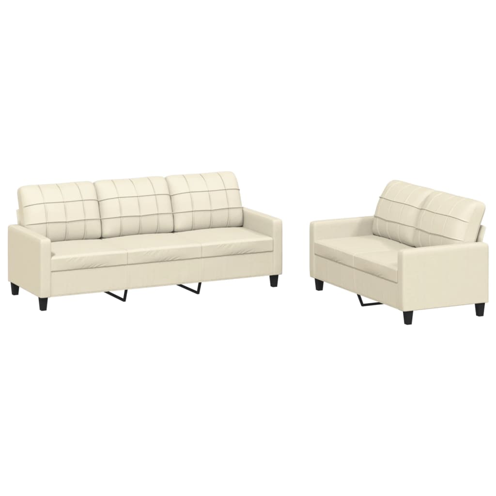 8721012063464_a_en_hd_1 vidaXL 2 Piece Sofa Set with Cushions Cream Faux Leather - Image 2