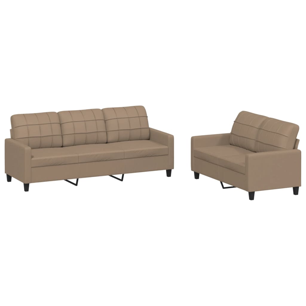 8721012063495_a_en_hd_1 vidaXL 2 Piece Sofa Set with Cushions Cappuccino Faux Leather - Image 2