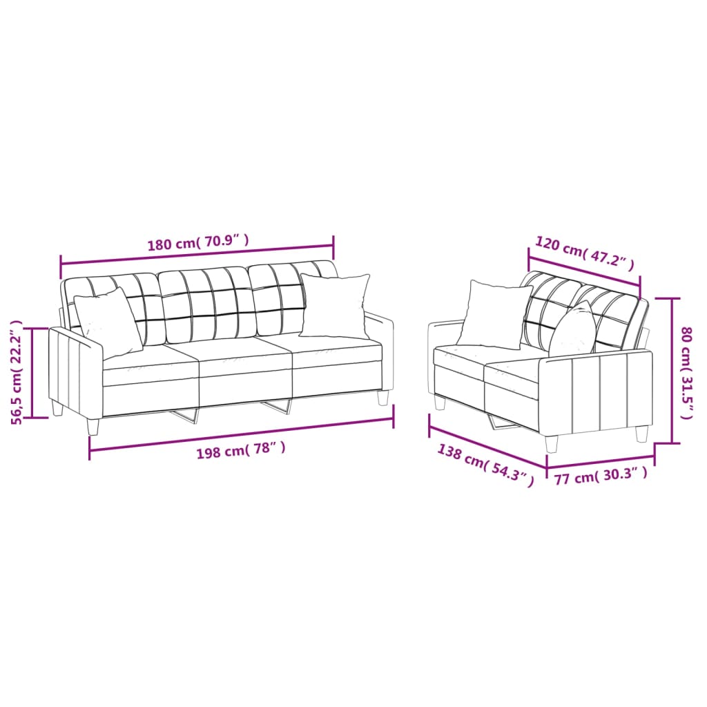 8721012063556_g_en_hd_7 vidaXL 2 Piece Sofa Set with Pillows Black Faux Leather - Image 9