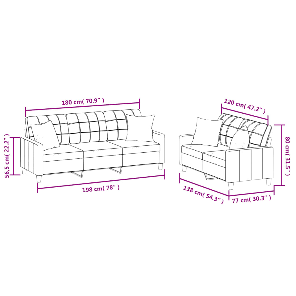 8721012063570_g_en_hd_7 vidaXL 2 Piece Sofa Set with Pillows Grey Faux Leather - Image 9