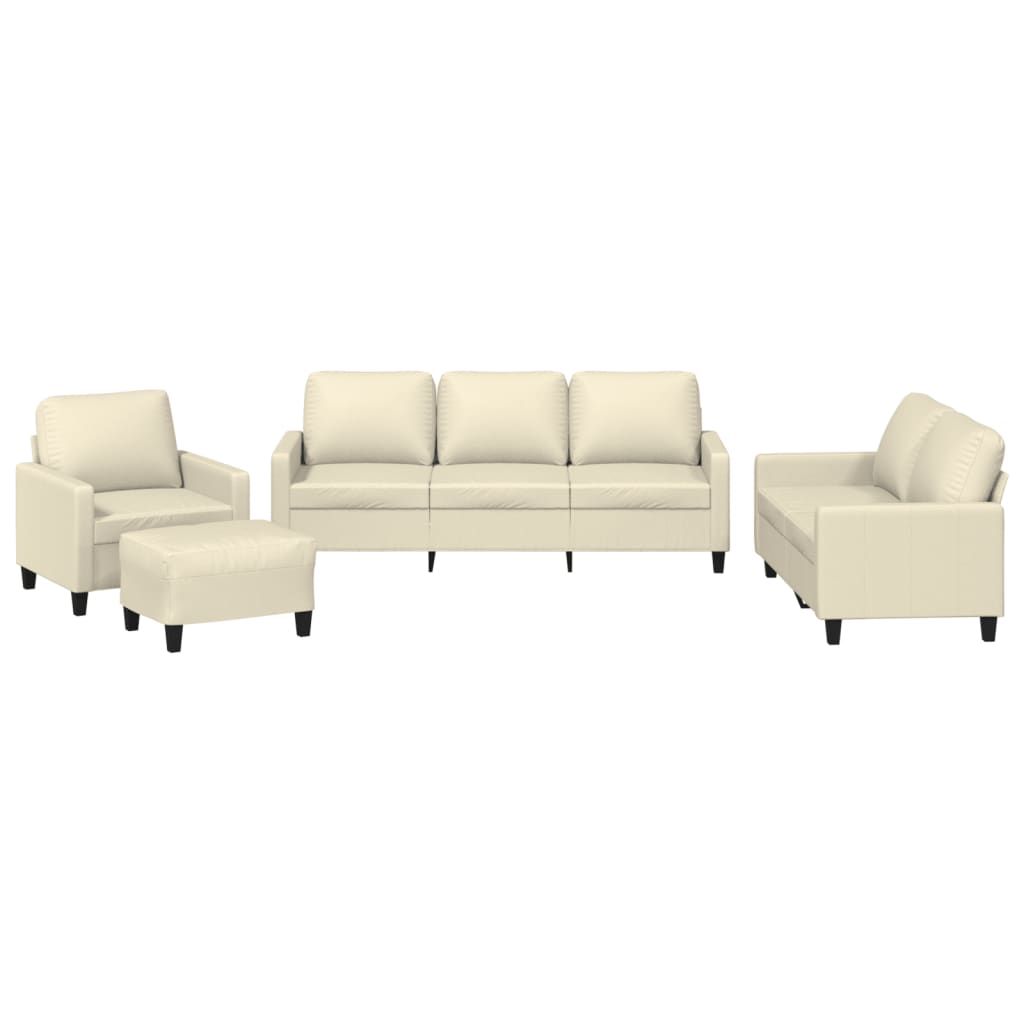 8721012063716_a_en_hd_1 vidaXL 4 Piece Sofa Set with Cushions Cream Faux Leather - Image 2