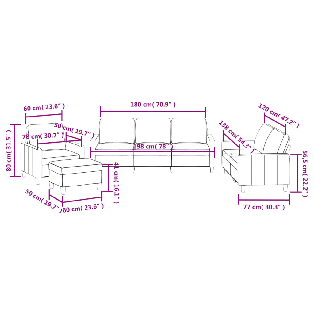 8721012063716_g_en_hd_8 vidaXL 4 Piece Sofa Set with Cushions Cream Faux Leather - Image 10