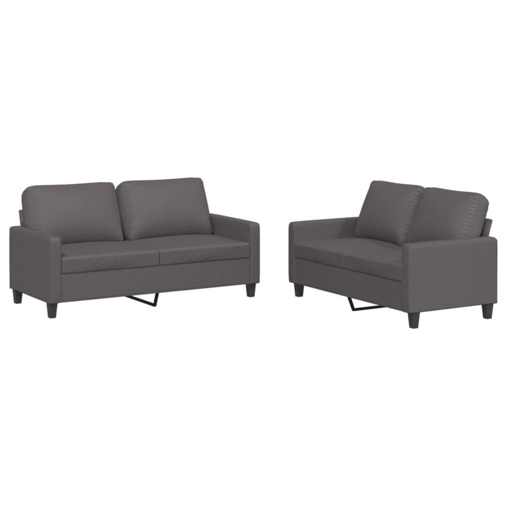 8721012063778_a_en_hd_1 vidaXL 2 Piece Sofa Set with Cushions Grey Faux Leather - Image 2