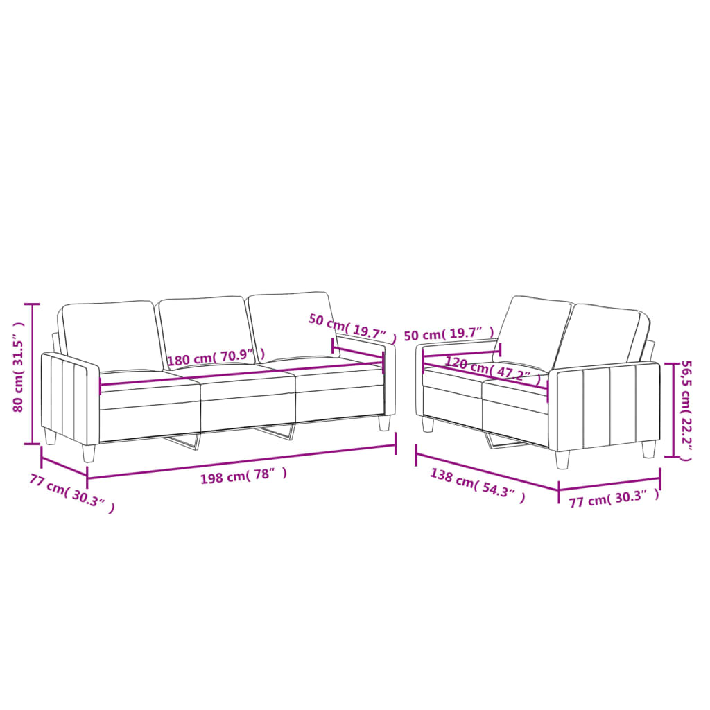 8721012063891_g_en_hd_5 vidaXL 2 Piece Sofa Set with Cushions Cappuccino Faux Leather - Image 7