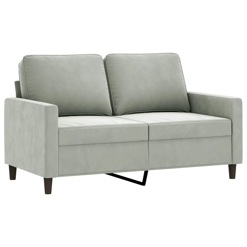 8721012064638_g_en_hd_1 vidaXL 2 Piece Sofa Set with Cushions Light Grey Velvet - Image 3