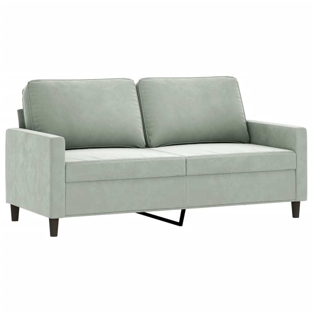 8721012064638_g_en_hd_2 vidaXL 2 Piece Sofa Set with Cushions Light Grey Velvet - Image 4