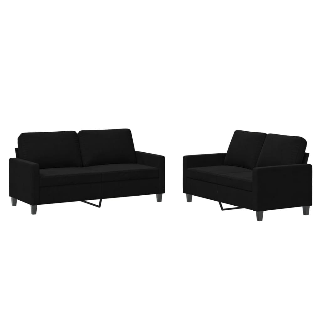 8721012064683_a_en_hd_1 vidaXL 2 Piece Sofa Set with Cushions Black Velvet - Image 2
