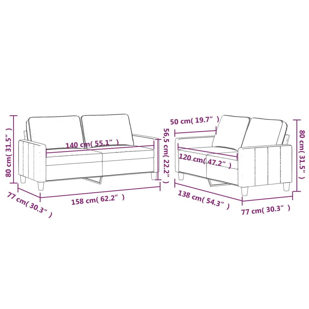 8721012064683_g_en_hd_4 vidaXL 2 Piece Sofa Set with Cushions Black Velvet - Image 6