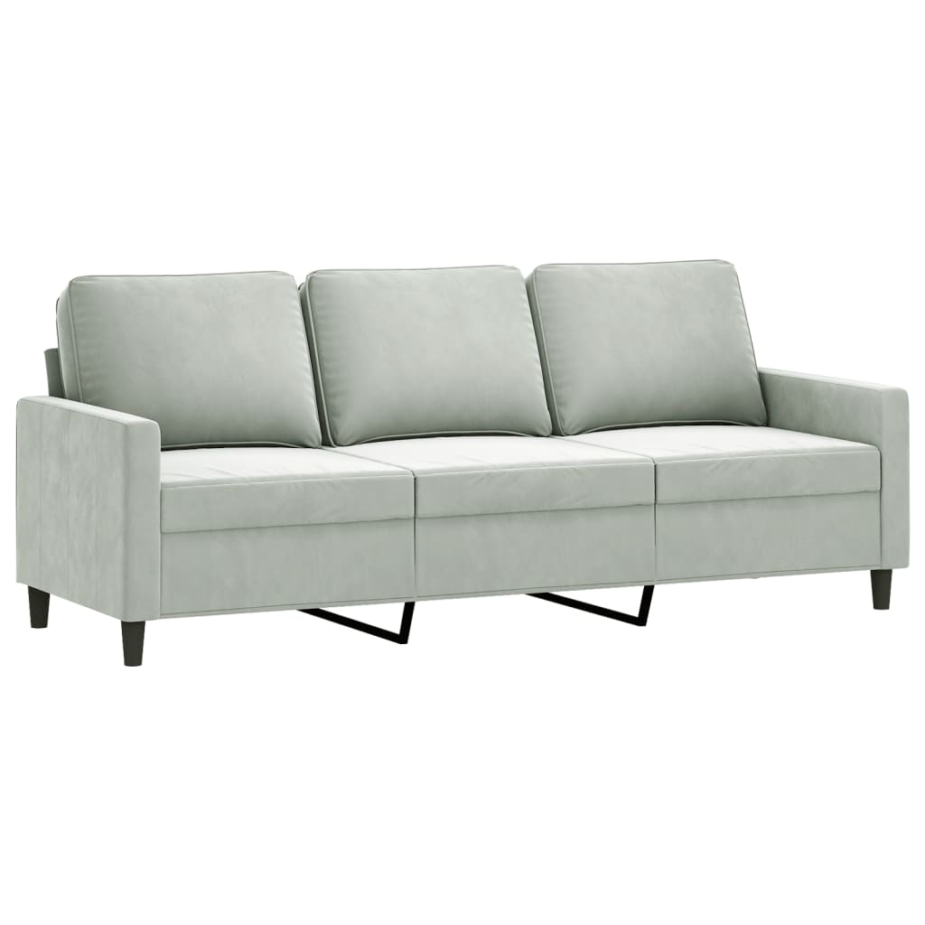 8721012064836_g_en_hd_2 vidaXL 2 Piece Sofa Set with Cushions Light Grey Velvet - Image 4