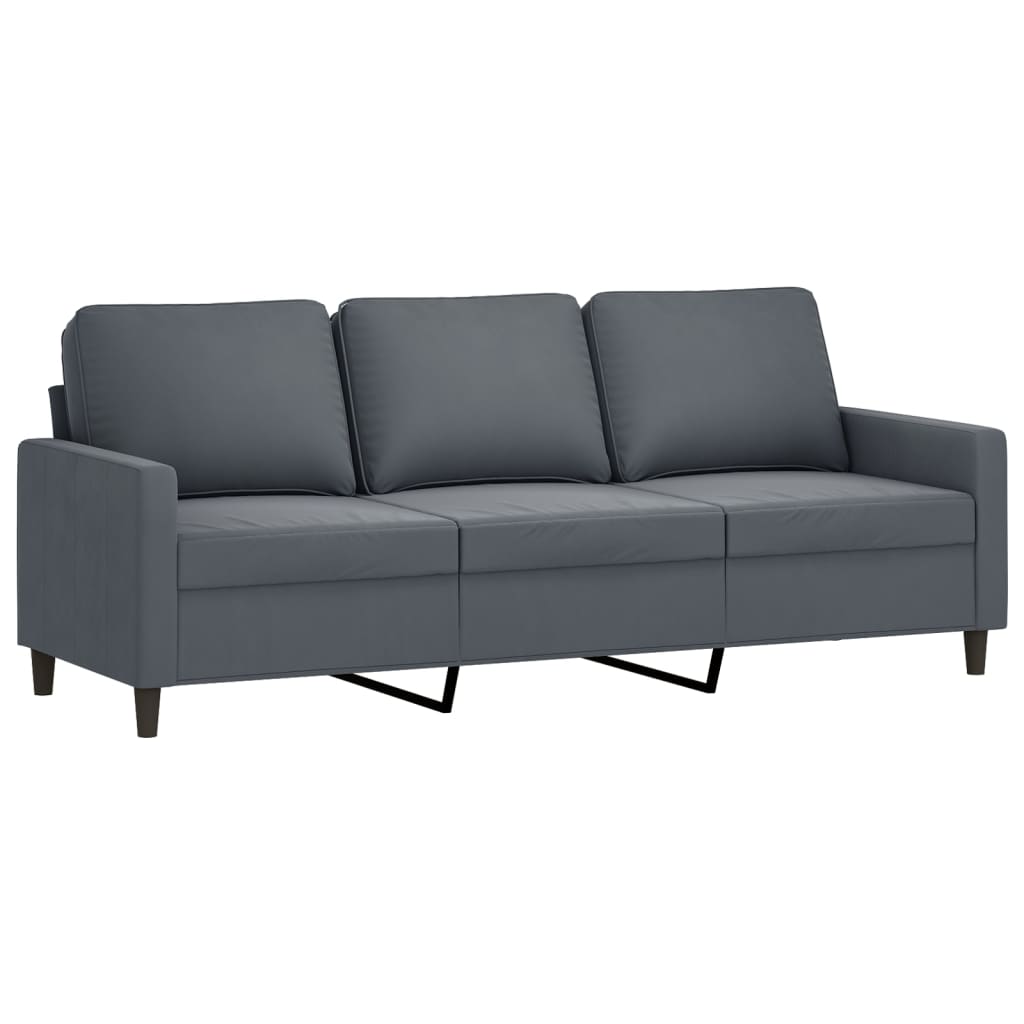 8721012064843_g_en_hd_2 vidaXL 2 Piece Sofa Set with Cushions Dark Grey Velvet - Image 4